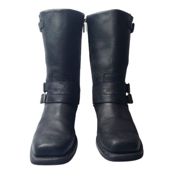 Harley-Davidson Men\'s Black Motorcycle Riding Boots with Double Buckle. Size 12M main image 6